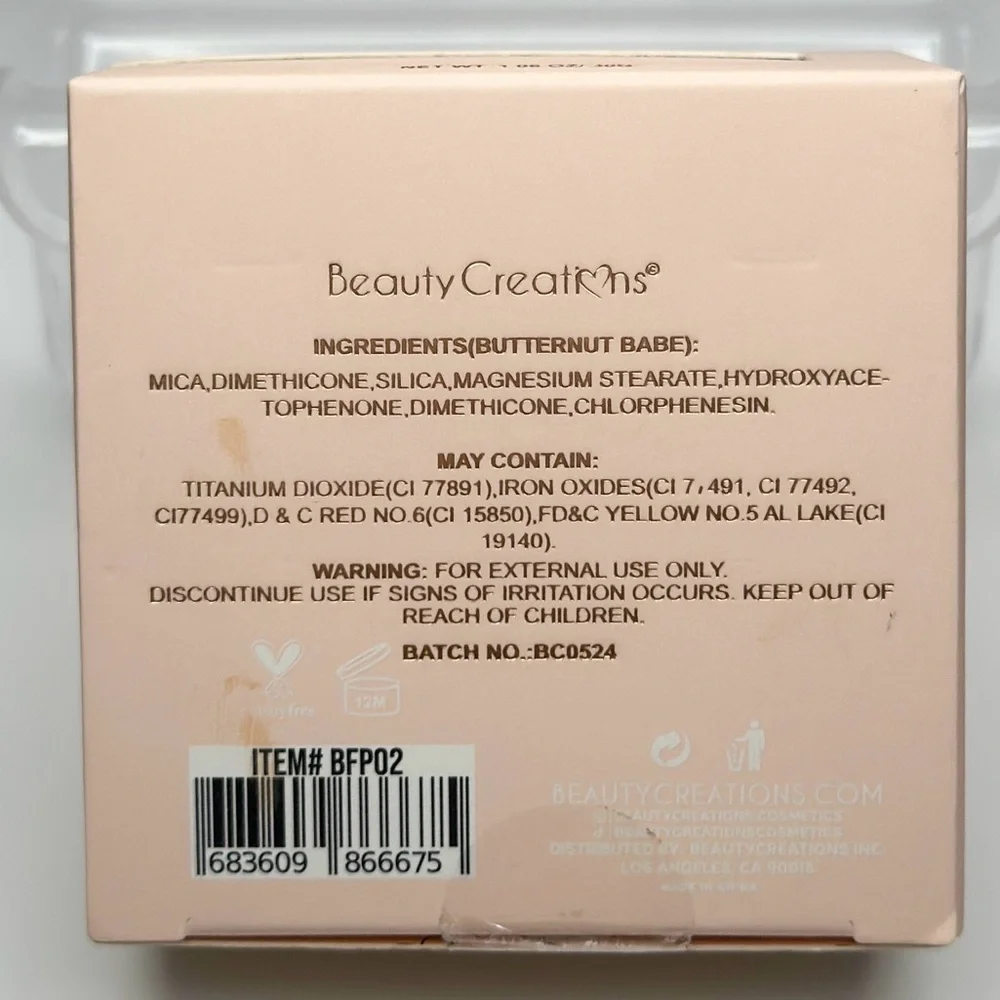 🦋Beauty Creations Butternutt Babe Bye Filter Loose Setting Powder- NWT